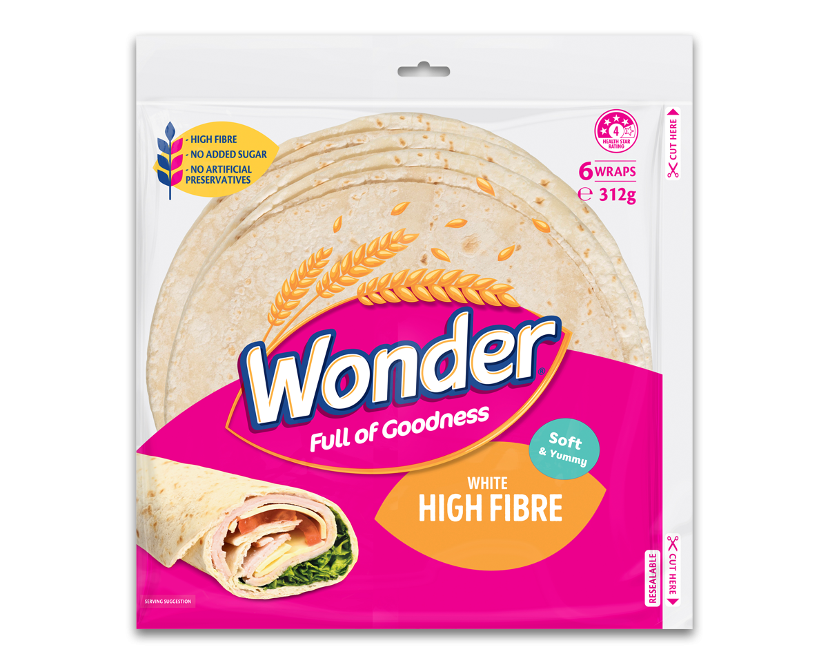 White High Fibre Wraps Wonder