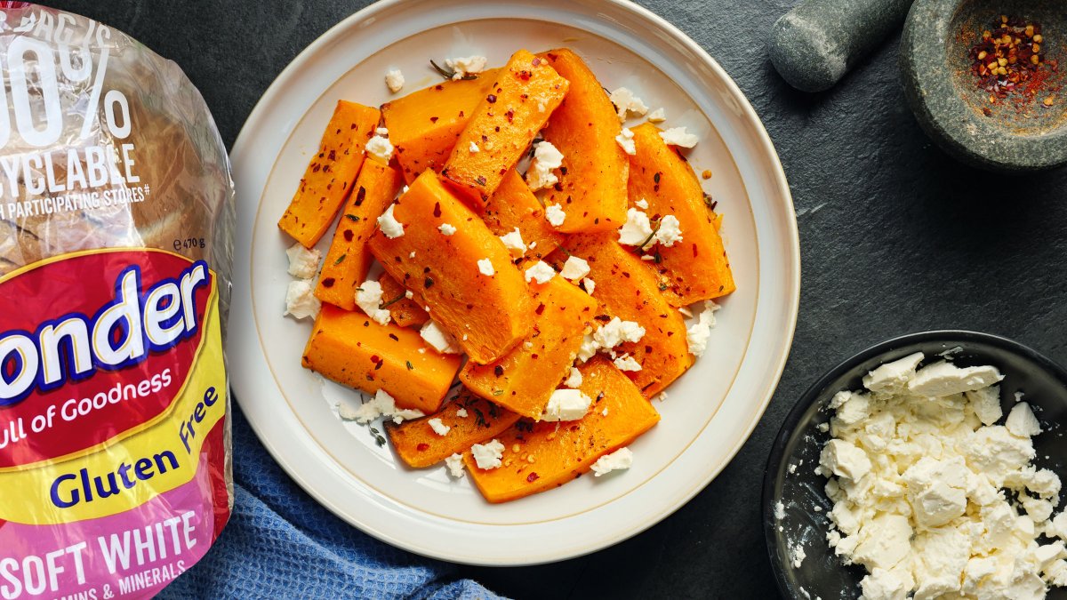 Smashed pumpkin and feta