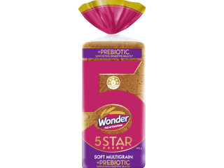 Wonder 5 Star Soft Multigrain Sliced Bread 680g