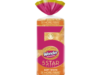 Wonder 5 Star Soft White Sliced Bread 680g